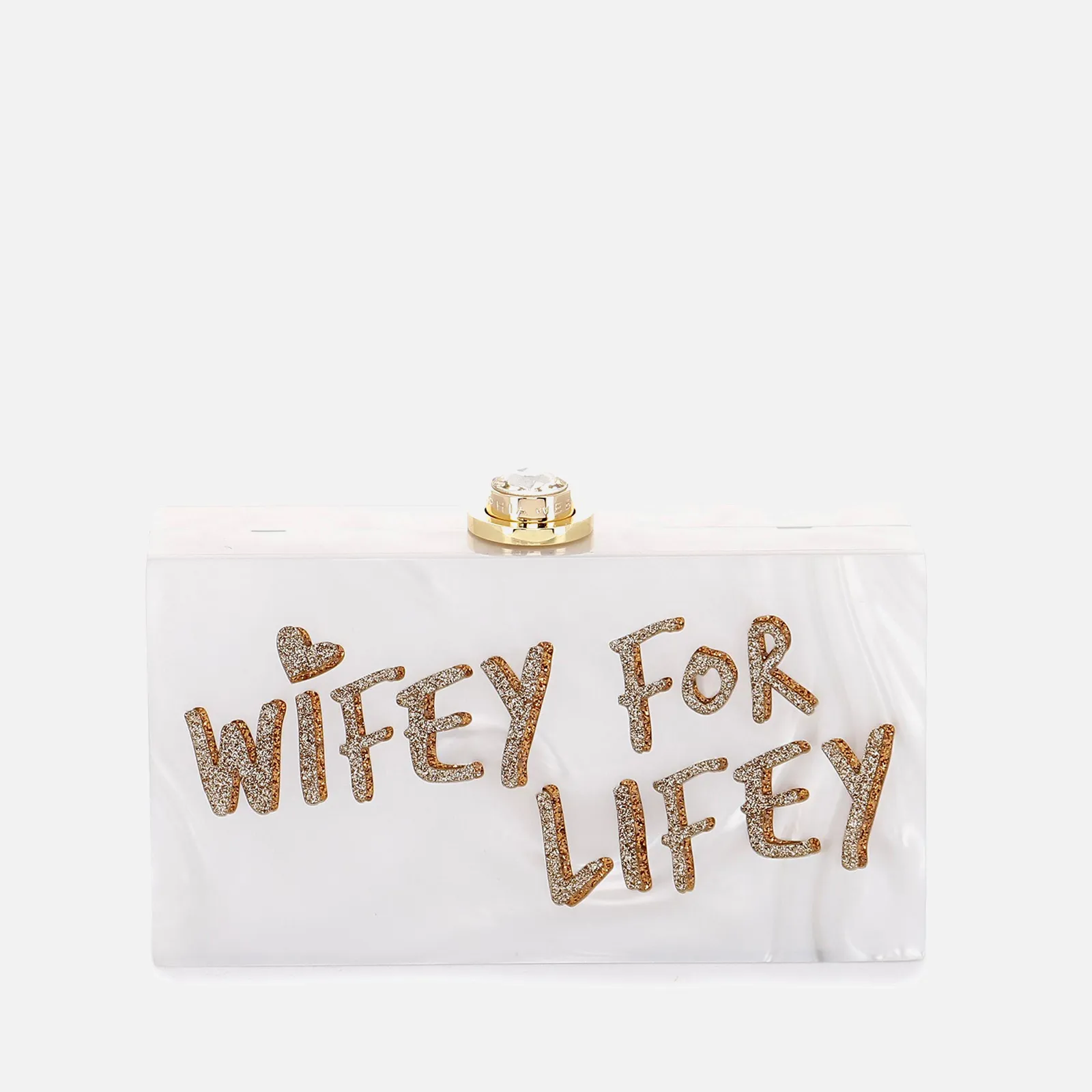 Sophia Webster Cleo Wifey For Lifey Acrylic Clutch | Coggles