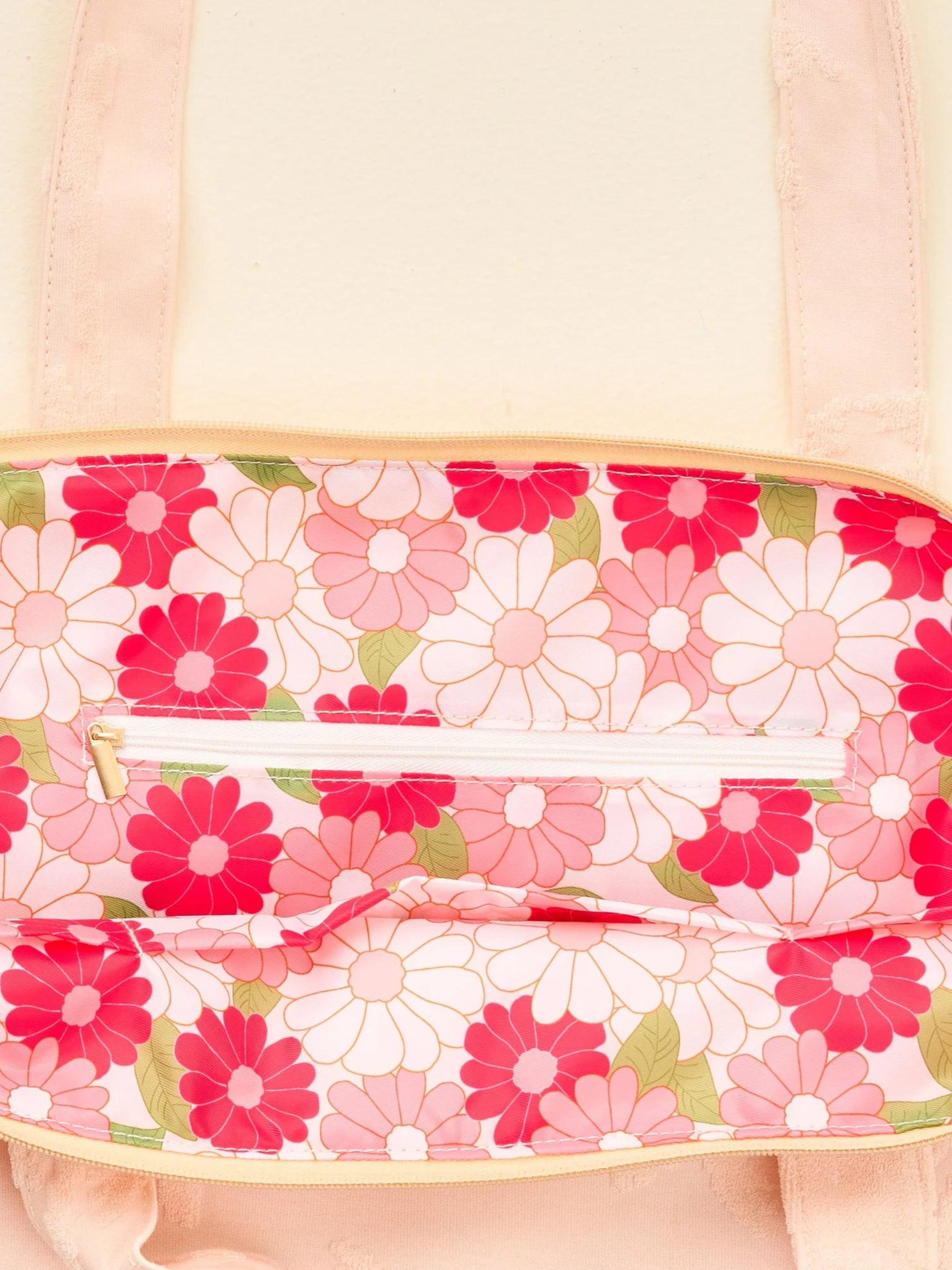 Terry Tote Blush Palm