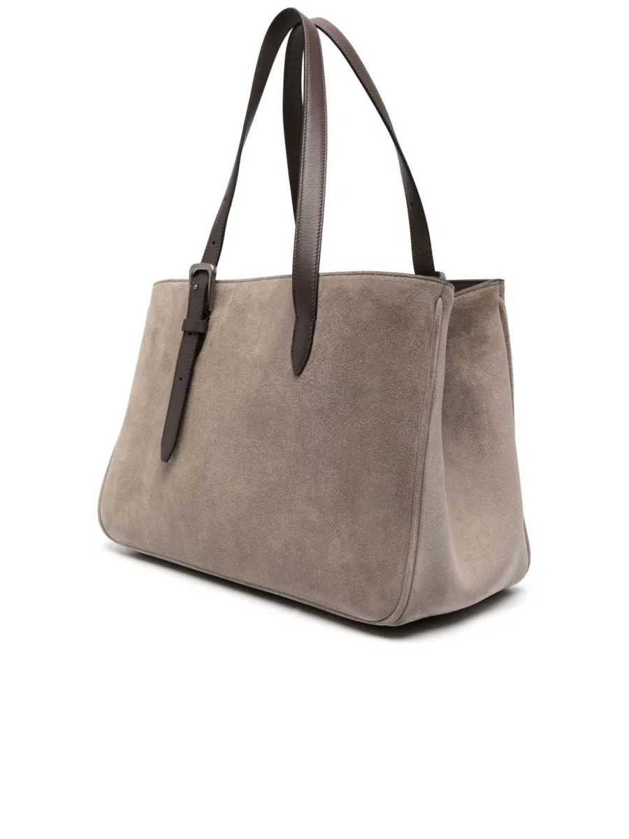 Twohandle Suede Handbag