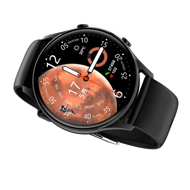 Unisex Round Screen Waterproof On Wrist Sports Smartwatch for IOS Android