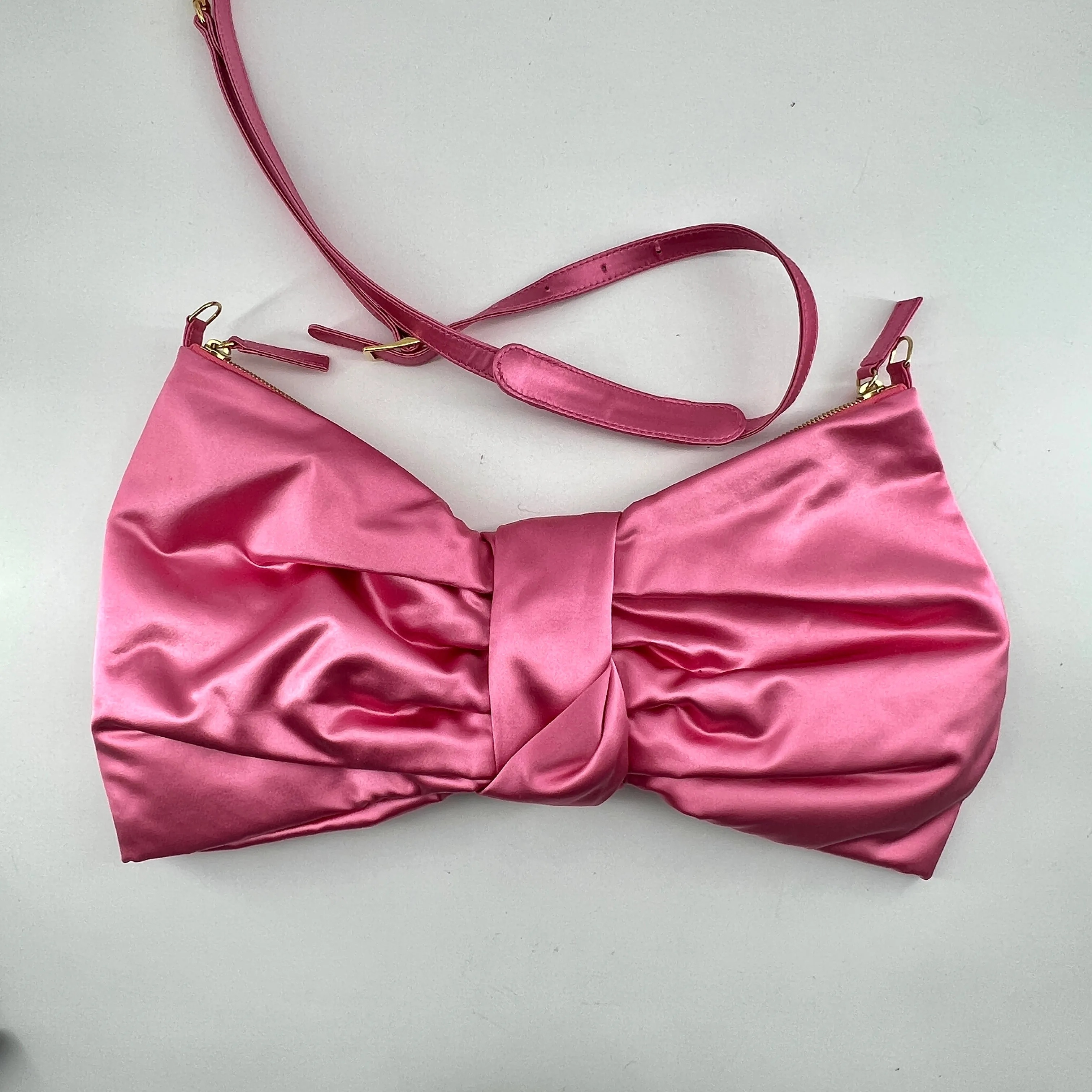 VALENTINO Pink Big Bow Clutch/ shoulder bag