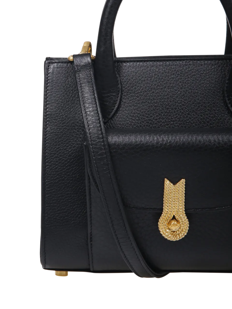 WOMAN AMATO DANIELE BLACK CALF LEATHER QUEEN TOTE MINI BAG