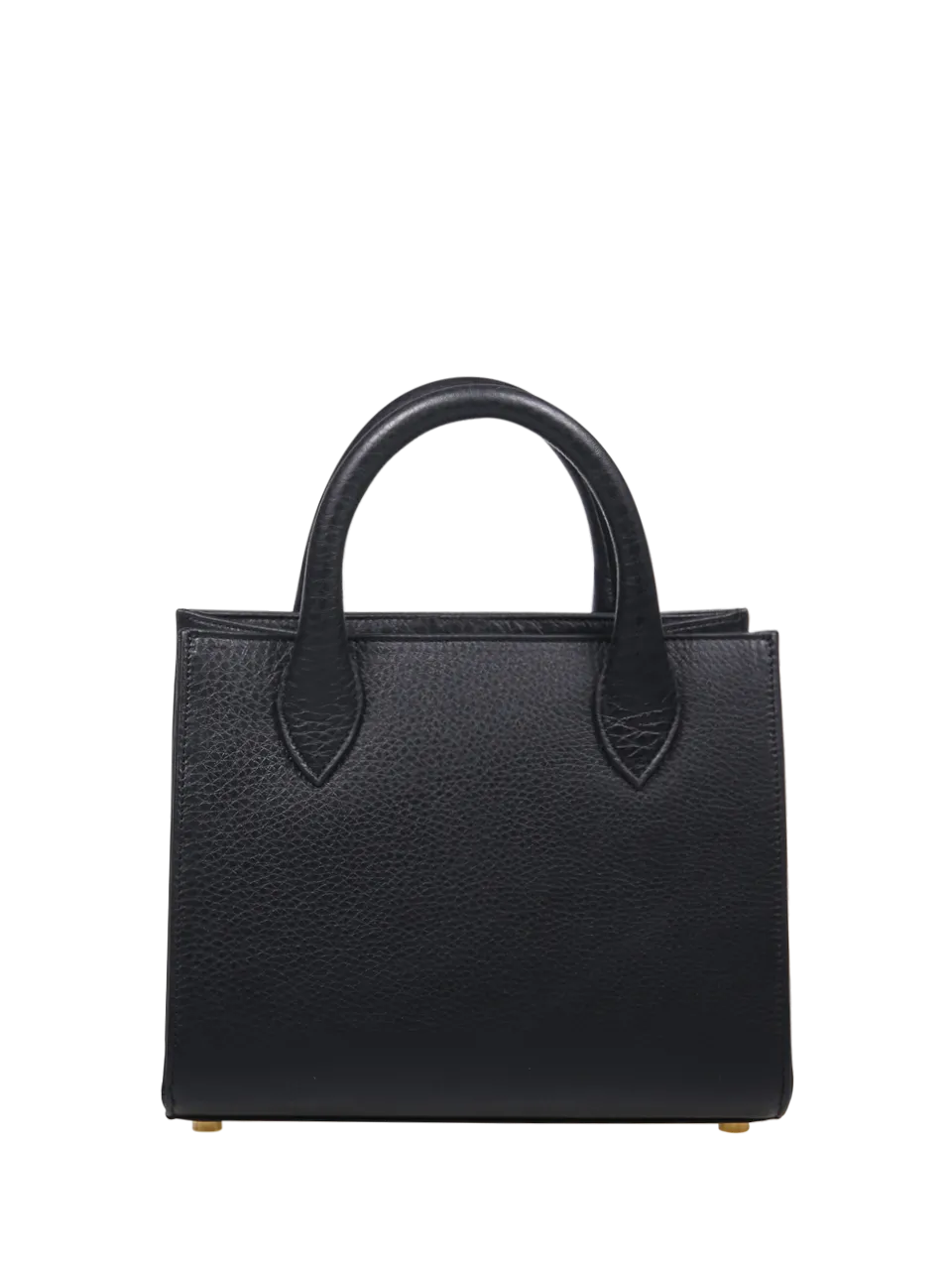 WOMAN AMATO DANIELE BLACK CALF LEATHER QUEEN TOTE MINI BAG