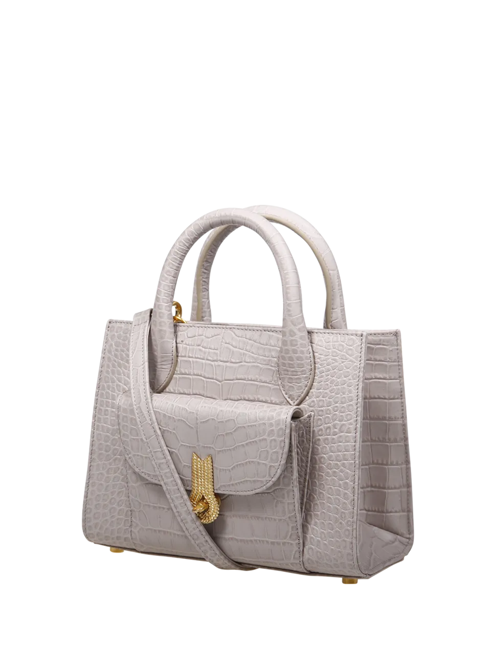 WOMAN AMATO DANIELE WHITE CALF LEATHER QUEEN TOTE MINI BAG