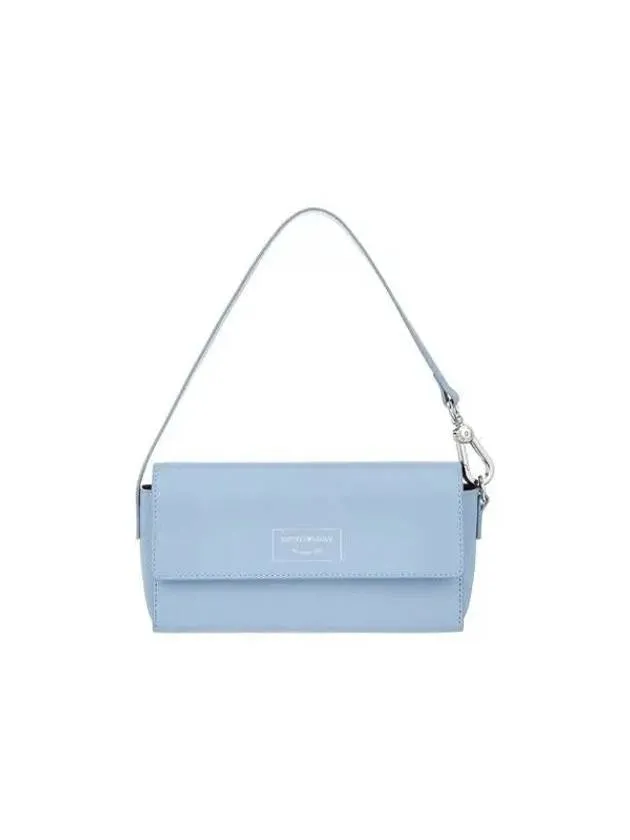 Women s Square Logo Flap Mini Bag Blue 271500