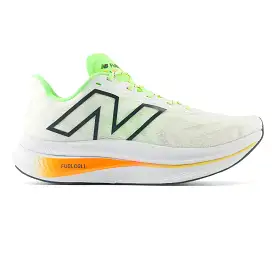 Womens New Balance Fuelcell Supercomp Trainer v2 - White / Bleached Lime Glo / Hot Mango