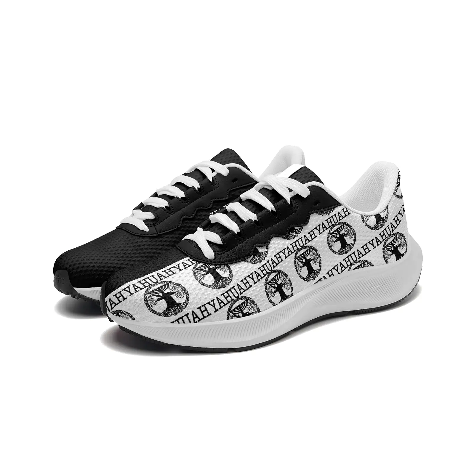 Yahuah-Tree of Life 02-06 Yin Yang Unisex Mesh Tech Performance Running Shoes