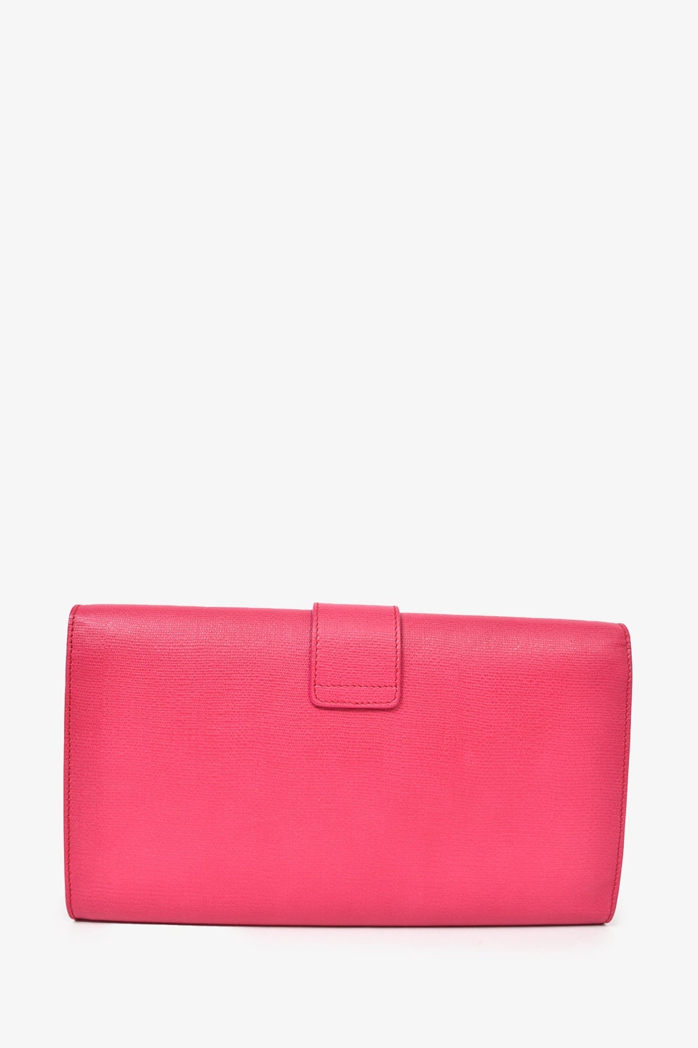 Yves Saint Laurent Hot Pink Leather Ligne Clutch