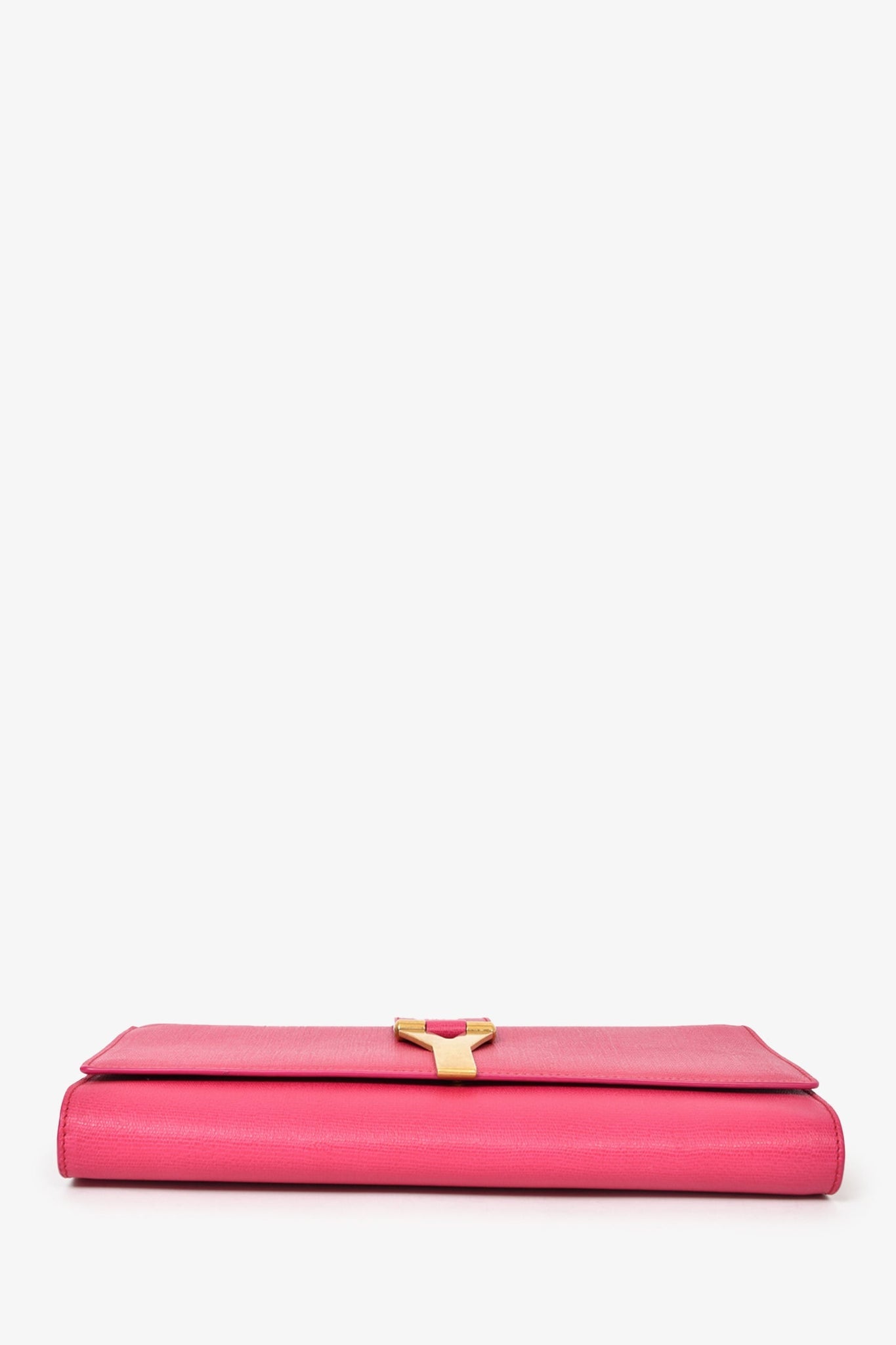 Yves Saint Laurent Hot Pink Leather Ligne Clutch