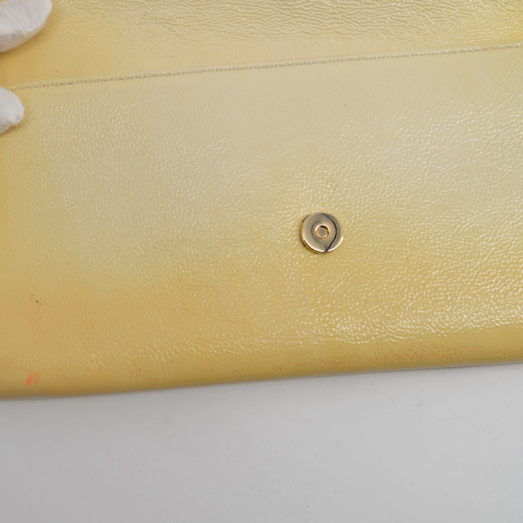 Yves Saint Laurent yellow leather clutch TWS pop